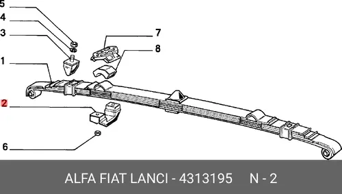 Кронштейн рессоры 4313195 FIAT