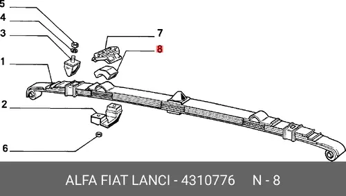 Кронштейн рессоры 4310776 FIAT