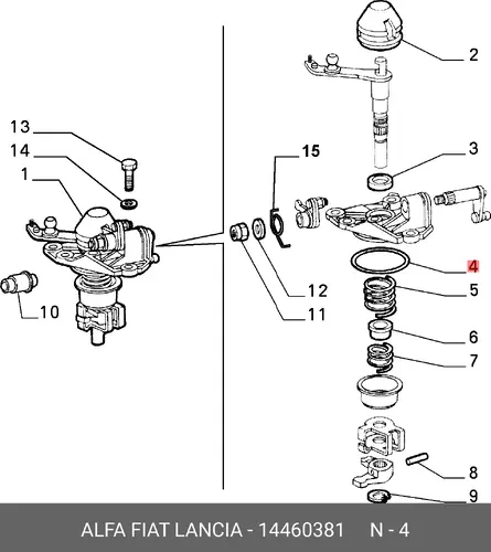 14460381 SEALING GASKET FIAT