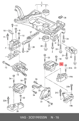 ОПОРА РЕДУКТОРА 3C0199555N VAG