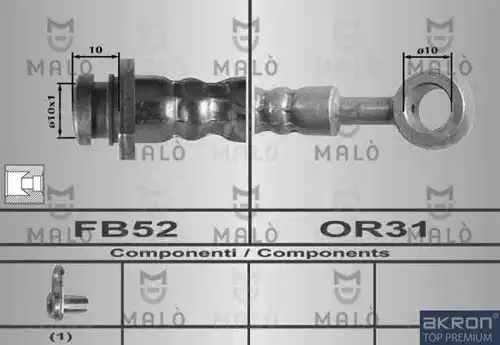 80279 MALO ШЛАНГ ТОРМОЗНОЙ