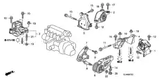 ПОДУШКА ПЕРЕДНЯЯ ЛЕВАЯ ДВС 50840SAA003 HONDA