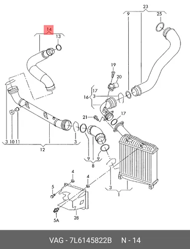 Напорный шланг 7L6145822B VAG