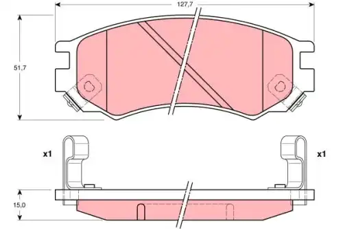 Тормозные колодки дисковые передняя ось TRW GDB1175