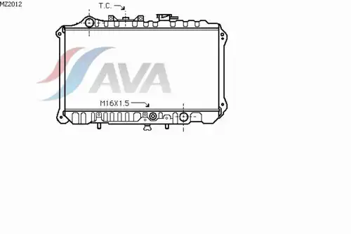 Радиатор системы охлаждения двигателя AVA MZ2012