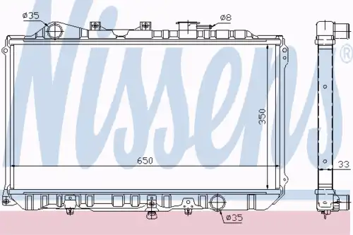 Радиатор кондиционера (конденсатор) NISSENS 62501
