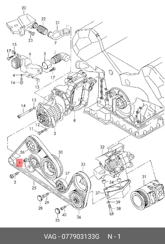 Автозапчасть/RI SPANNER 077903133G VAG