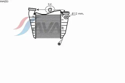 Интеркулер AVA VW4253