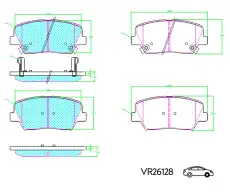 Тормозные колодки дисковые VOLRAM VR26128