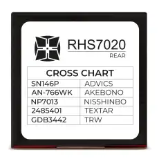 Тормозные колодки дисковые HI-STOP RHS7020
