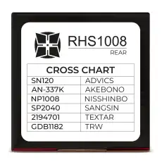 Тормозные колодки дисковые HI-STOP RHS1008