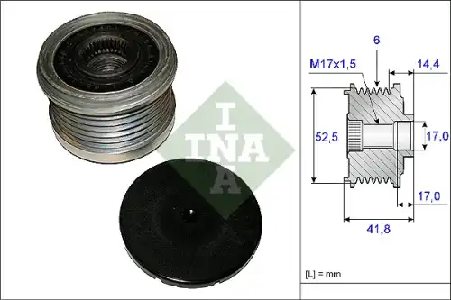 Шкив генератора 535 0147 10 INA