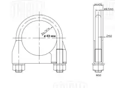 Хомут глушителя TRIALLI UC43Z