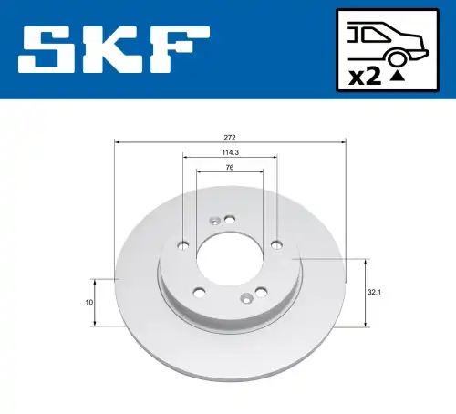 Тормозной диск SKF VKBD 91320 S2