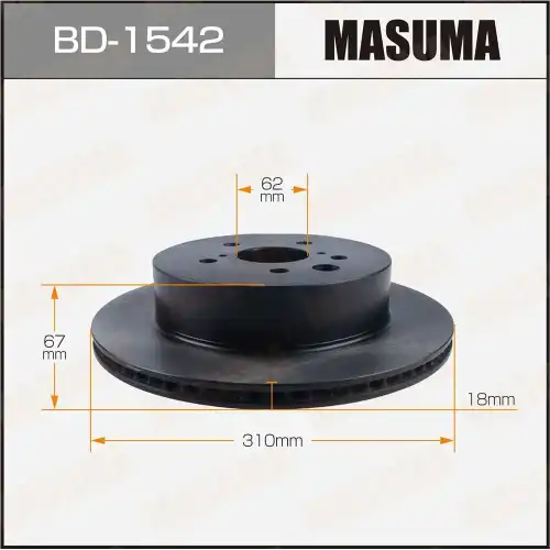 Тормозной диск MASUMA BD1542