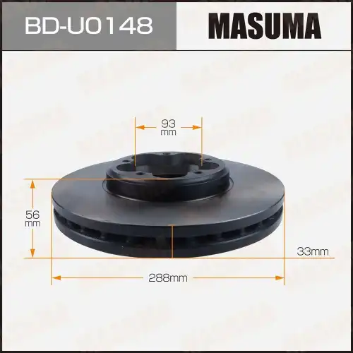 Тормозной диск MASUMA BDU0148