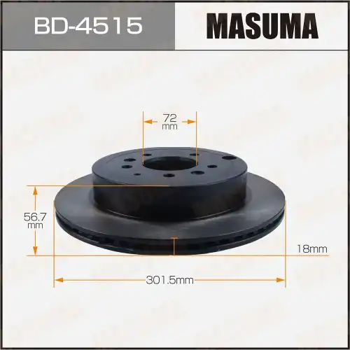 Тормозной диск MASUMA BD4515