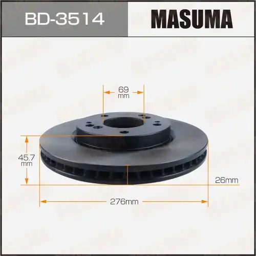 Тормозной диск MASUMA BD3514