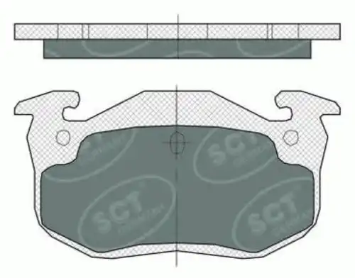 Тормозные колодки дисковые SCT SP 385