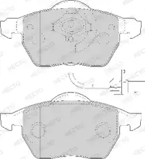 колодки дисковые торм. перед. Audi FD7145N NECTO