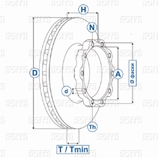 Тормозной диск ROTTA R12026