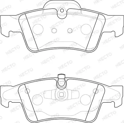 колодки дисковые торм. задн. MB FD7209A NECTO