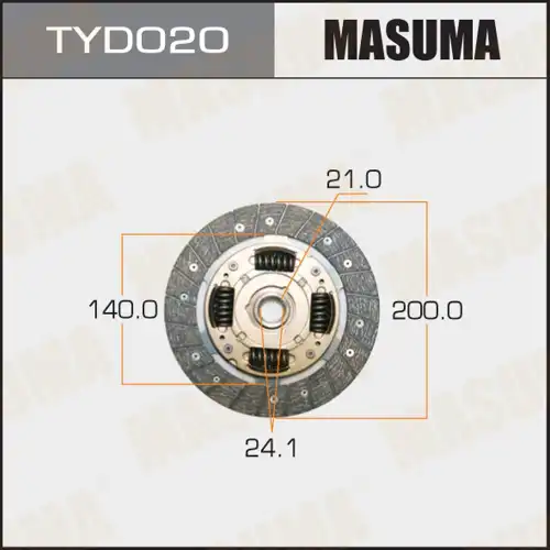 Диск сцепления MASUMA TYD020