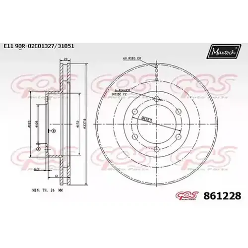 Тормозной диск MAXTECH 861228.0000