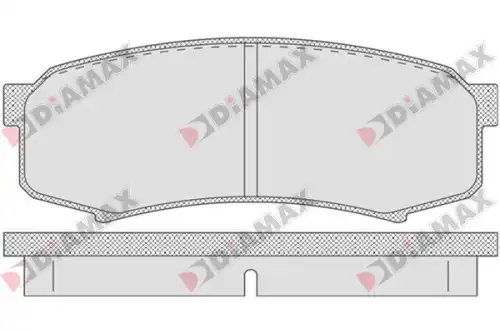 Тормозные колодки дисковые задняя ось DIAMAX N09624