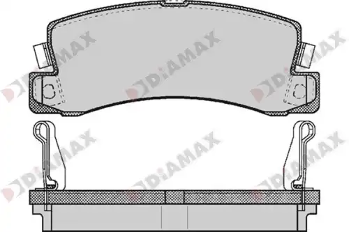 Тормозные колодки дисковые задняя ось DIAMAX N09738