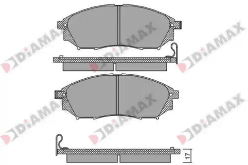 Тормозные колодки дисковые передняя ось DIAMAX N09273