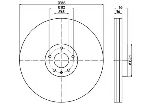Тормозной диск MINTEX MDC2099 вентилируемый ,