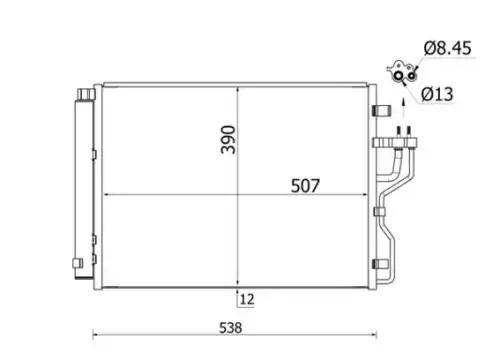 Радиатор кондиционера (конденсатор) MAHLE AC768000S