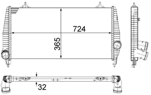Интеркулер MAHLE CI 266 000P