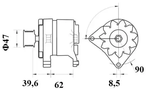 генератор \JOHN DEERE MG 1167 MAHLE