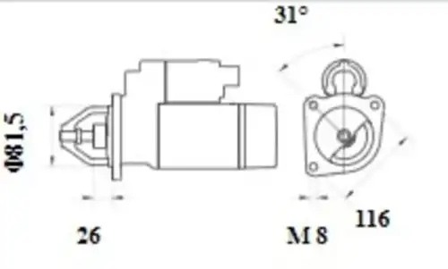 Стартер MAHLE MS 1086