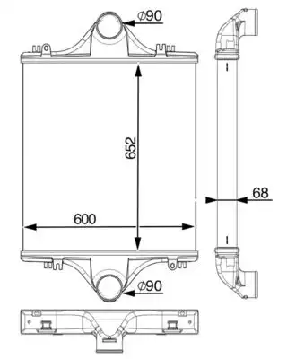 Интеркулер MAHLE CI 90 000P