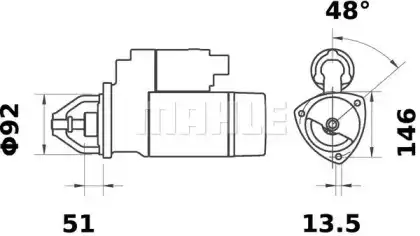 Стартер MAHLE MS 154