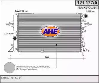 Радиатор системы охлаждения двигателя AHE 121127/A