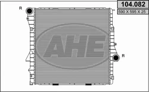 Радиатор системы охлаждения двигателя AHE 104082