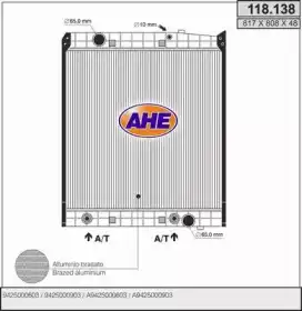 Радиатор системы охлаждения двигателя AHE 118138