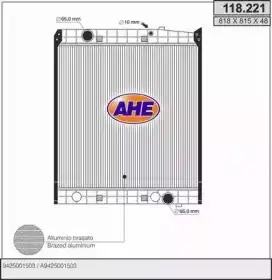 Радиатор системы охлаждения двигателя AHE 118221