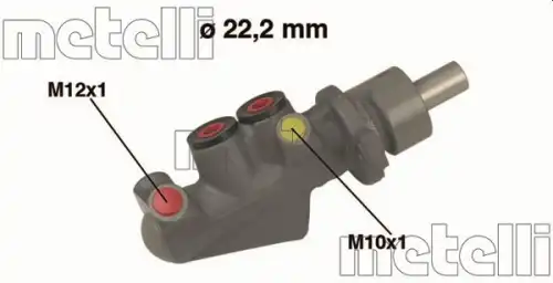 цилиндр тормозной главный \NISSAN, RENAULT KANGOO 1.2 (FC01, FC0A, FC0F) 97>, KANGOO 1.2 (KC0A, KC0K 05-0478 METELLI