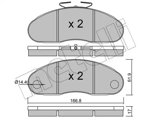 Тормозные колодки дисковые METELLI 22-0111-2