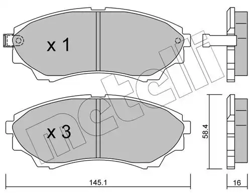 Тормозные колодки дисковые METELLI 22-0610-0