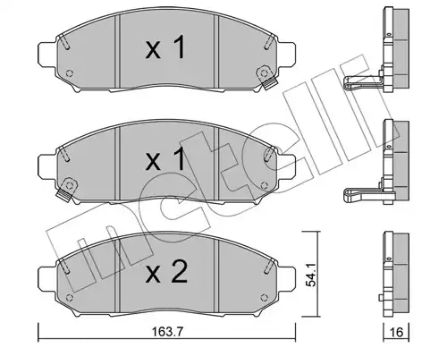 Тормозные колодки дисковые METELLI 22-0743-1