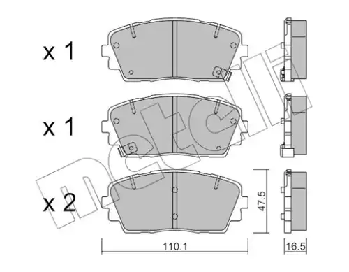 Тормозные колодки дисковые METELLI 22-0941-0