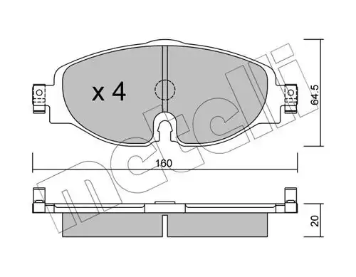 Тормозные колодки дисковые METELLI 22-0950-0