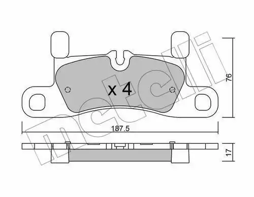 Тормозные колодки дисковые METELLI 22-0958-3