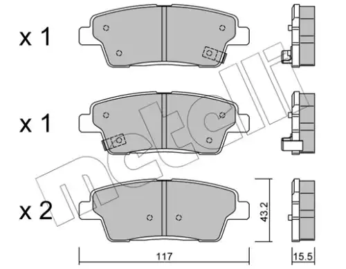 Тормозные колодки дисковые METELLI 22-1140-0